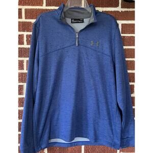 Men’s Under Armour Blue Loose 1/4 Zip Pullover Size Large